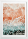 Watercolor natural sea and sand poster Series