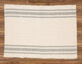 Cotton Dhurrie Tabby Natural with Charcoal Stripes