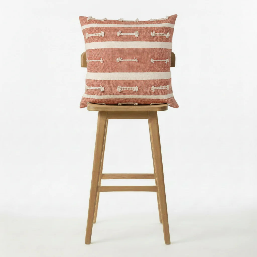 Hand woven scatter cushion cover 60 x 60cm - Boho Pattern Natural on various colours