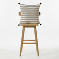 Hand woven scatter cushion cover  60 x 60cm - Stripey with tassels