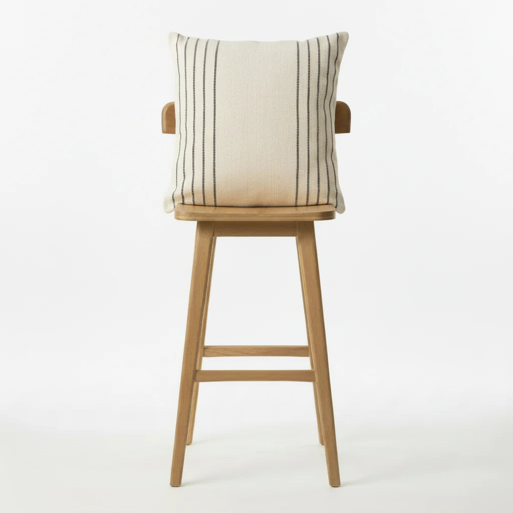 Hand woven scatter cushion cover  60 x 60cm - Side Stripes