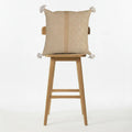 Hand woven scatter cushion cover  60 x 60cm - White Zen pattern on Stone