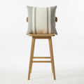 Hand woven scatter cushion cover  60 x 60cm - Provencal stripe Charcoal/Nat