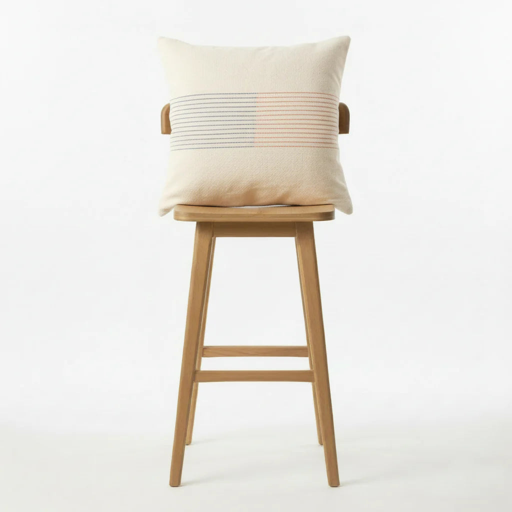 Hand woven scatter cushion cover  60 x 60cm - Mixed colour stripes