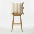 Hand woven scatter cushion cover  60 x 60cm - Radius stripe Stone and natural