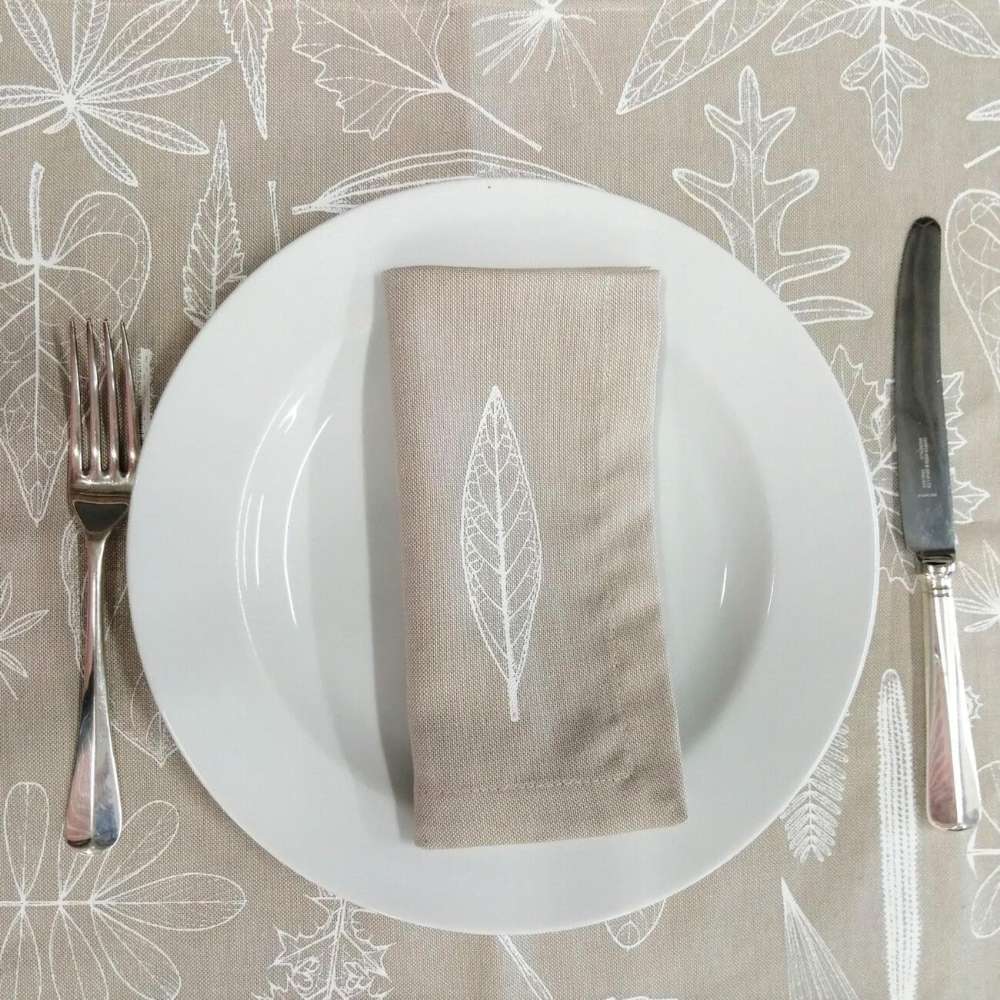 Leaves Napkins – Chalk (Pack of 6)