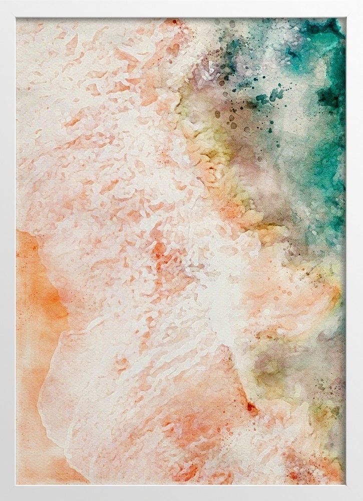 Vibrant Ombre Sandy Beach Poster