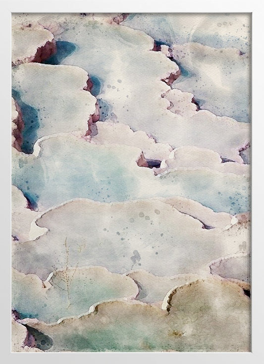 Watercolor Natured styled salt water beds on the beach poster |  N01
