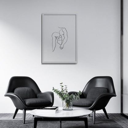 Line Drawing Masculine Body Poster