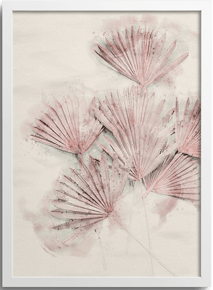 Watercolor Fan leaf posters (3-Options)