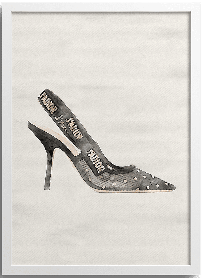 Watercolor Fashion Shoe Jdior - no 2
