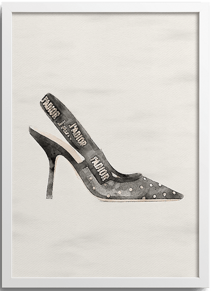 Watercolor Fashion Shoe Jdior - no 2