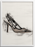 Watercolor Fashion Shoe Jdior No1