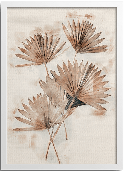 Watercolor Fan leaf posters (3-Options)